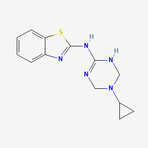 molecular formula C13H15N5S B1530601 N-(5-环丙基-1,4,5,6-四氢-1,3,5-三嗪-2-基)-1,3-苯并噻唑-2-胺 CAS No. 1379811-24-1