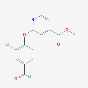 molecular formula C14H10ClNO4 B1530602 Methyl 2-(2-chloro-4-formylphenoxy)isonicotinate CAS No. 1415719-34-4