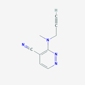 molecular formula C9H8N4 B1530605 3-[甲基(丙-2-炔-1-基)氨基]吡啶嗪-4-碳腈 CAS No. 1554887-08-9