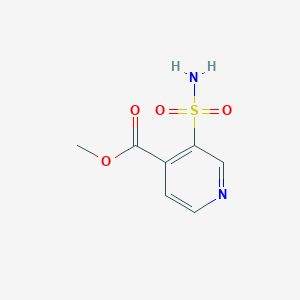 molecular formula C7H8N2O4S B15306142 Methyl 3-sulfamoylisonicotinate 