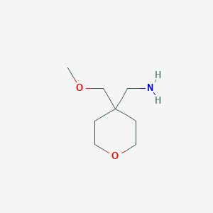 molecular formula C8H17NO2 B1530617 [4-(Methoxymethyl)oxan-4-yl]methanamine CAS No. 1267093-61-7