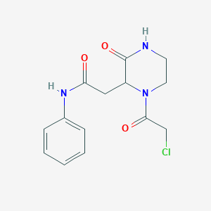 2-[1-(chloroacetyl)-3-oxopiperazin-2-yl]-N-phenylacetamide