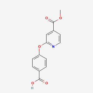 molecular formula C14H11NO5 B1530621 4-{[4-(Methoxycarbonyl)pyridin-2-yl]oxy}benzoic acid CAS No. 1415719-65-1