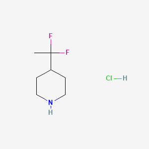 molecular formula C7H14ClF2N B1530624 4-(1,1-Difluoroethyl)piperidine hydrochloride CAS No. 1257300-08-5