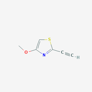 molecular formula C6H5NOS B15306253 2-Ethynyl-4-methoxythiazole 