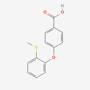 molecular formula C14H12O3S B15306293 4-[2-(Methylsulfanyl)phenoxy]benzoic acid 