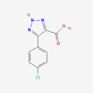 molecular formula C9H6ClN3O2 B1530633 4-(4-chlorophenyl)-1H-1,2,3-triazole-5-carboxylic acid CAS No. 1493953-92-6