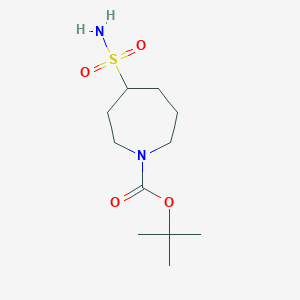 molecular formula C11H22N2O4S B15306340 Tert-butyl 4-sulfamoylazepane-1-carboxylate 
