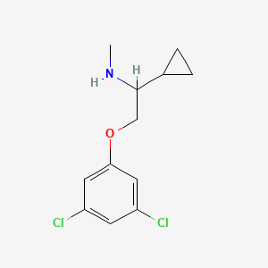 molecular formula C12H15Cl2NO B1530639 [1-Cyclopropyl-2-(3,5-dichlorophenoxy)ethyl]methylamine CAS No. 1379811-63-8