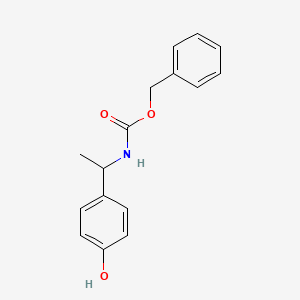 molecular formula C16H17NO3 B15306403 benzyl N-[1-(4-hydroxyphenyl)ethyl]carbamate 