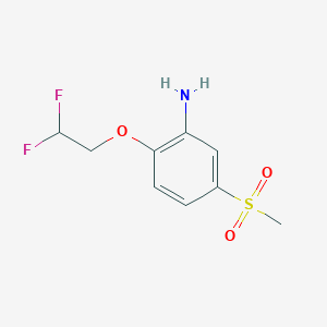 molecular formula C9H11F2NO3S B1530643 2-(2,2-Difluoroethoxy)-5-methanesulfonylaniline CAS No. 1556789-81-1