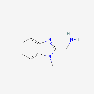 [(1,4-Dimethyl-1H-benzimidazol-2-yl)methyl]amine