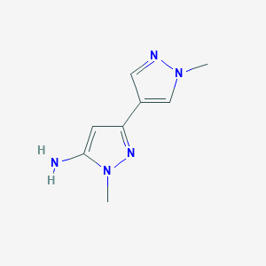 molecular formula C8H11N5 B1530650 1-methyl-3-(1-methyl-1H-pyrazol-4-yl)-1H-pyrazol-5-amine CAS No. 1414568-49-2