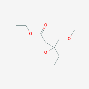 molecular formula C9H16O4 B15306565 Ethyl 3-ethyl-3-(methoxymethyl)oxirane-2-carboxylate 