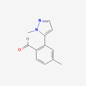 4-methyl-2-(1-methyl-1H-pyrazol-5-yl)benzaldehyde