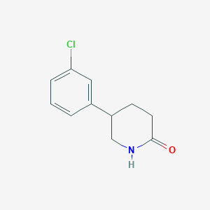 molecular formula C11H12ClNO B1530662 5-(3-Chlorophenyl)-2-piperidone CAS No. 87922-76-7