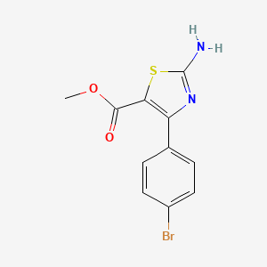 molecular formula C11H9BrN2O2S B1530663 Methyl 2-amino-4-(4-bromophenyl)-1,3-thiazole-5-carboxylate CAS No. 1284363-17-2