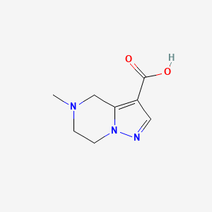 molecular formula C8H11N3O2 B1530670 5-Methyl-4H,5H,6H,7H-pyrazolo[1,5-A]pyrazine-3-carboxylic acid CAS No. 1379203-91-4