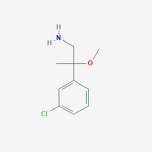 molecular formula C10H14ClNO B1530677 2-(3-Chlorophenyl)-2-methoxypropan-1-amine CAS No. 1523611-27-9