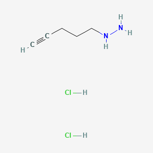 molecular formula C5H12Cl2N2 B15306782 (Pent-4-yn-1-yl)hydrazine dihydrochloride 