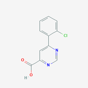molecular formula C11H7ClN2O2 B1530687 6-(2-Chlorophenyl)pyrimidine-4-carboxylic acid CAS No. 1490622-21-3