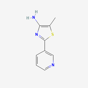 molecular formula C9H9N3S B1530689 5-Methyl-2-(pyridin-3-yl)-1,3-thiazol-4-amine CAS No. 1549002-82-5