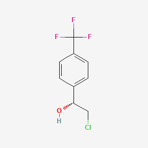 molecular formula C9H8ClF3O B1530690 (1R)-2-chloro-1-[4-(trifluoromethyl)phenyl]ethan-1-ol CAS No. 1072105-58-8