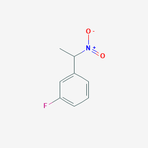 molecular formula C8H8FNO2 B15306913 1-Fluoro-3-(1-nitroethyl)benzene 