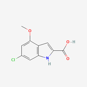 molecular formula C10H8ClNO3 B1530694 6-chloro-4-methoxy-1H-indole-2-carboxylic acid CAS No. 1782640-77-0