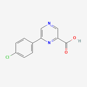 molecular formula C11H7ClN2O2 B1530700 6-(4-氯苯基)吡嗪-2-羧酸 CAS No. 1258850-50-8