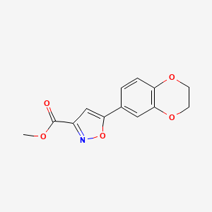 Methyl 5-(2,3-dihydrobenzo[b][1,4]dioxin-7-yl)isoxazole-3-carboxylate