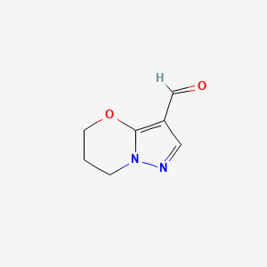 molecular formula C7H8N2O2 B1530714 6,7-dihydro-5H-pyrazolo[5,1-b][1,3]oxazine-3-carbaldehyde CAS No. 1706433-45-5