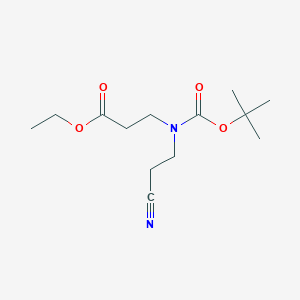 molecular formula C13H22N2O4 B1530715 Ethyl 3-((tert-butoxycarbonyl)(2-cyanoethyl)amino)propanoate CAS No. 266353-22-4