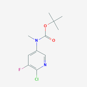 molecular formula C11H14ClFN2O2 B15307172 tert-butyl N-(6-chloro-5-fluoropyridin-3-yl)-N-methylcarbamate 