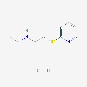 molecular formula C9H15ClN2S B1530719 N-ethyl-2-(pyridin-2-ylthio)ethan-1-amine hydrochloride CAS No. 1864061-92-6