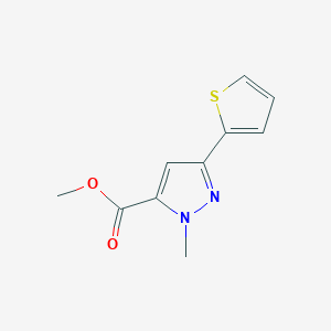 molecular formula C10H10N2O2S B1530720 methyl 1-methyl-3-(thiophen-2-yl)-1H-pyrazole-5-carboxylate CAS No. 876316-95-9