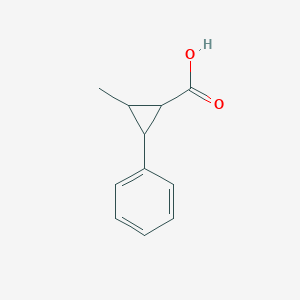molecular formula C11H12O2 B1530722 2-Methyl-3-phenylcyclopropane-1-carboxylic acid CAS No. 24581-87-1