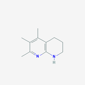 molecular formula C11H16N2 B1530725 5,6,7-三甲基-1,2,3,4-四氢-1,8-萘啶 CAS No. 1553914-53-6