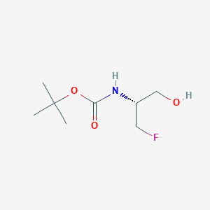 molecular formula C8H16FNO3 B15307305 tert-Butyl (R)-(1-fluoro-3-hydroxypropan-2-yl)carbamate 