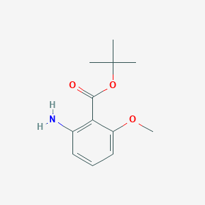 molecular formula C12H17NO3 B15307313 tert-Butyl 2-amino-6-methoxybenzoate 