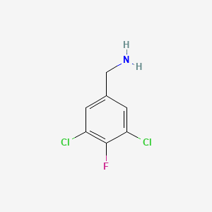 molecular formula C7H6Cl2FN B1530735 3,5-Dichloro-4-fluorobenzylamine CAS No. 1542762-40-2