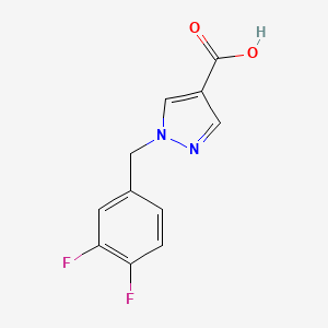 molecular formula C11H8F2N2O2 B1530736 1-[(3,4-difluorophenyl)methyl]-1H-pyrazole-4-carboxylic acid CAS No. 1174666-16-0