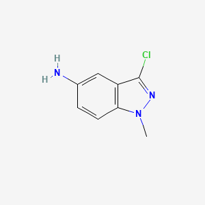 molecular formula C8H8ClN3 B1530741 3-Chloro-1-methyl-1H-indazol-5-amine CAS No. 1289059-08-0