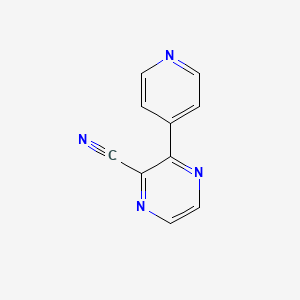 molecular formula C10H6N4 B1530746 3-(Pyridin-4-yl)pyrazine-2-carbonitrile CAS No. 1511524-62-1