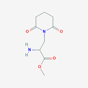 molecular formula C9H14N2O4 B1530748 Methyl 2-amino-3-(2,6-dioxopiperidin-1-yl)propanoate CAS No. 1544345-49-4