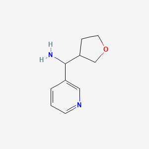 molecular formula C10H14N2O B15307554 Pyridin-3-yl(tetrahydrofuran-3-yl)methanamine 