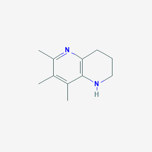 molecular formula C11H16N2 B1530762 6,7,8-Trimethyl-1,2,3,4-tetrahydro-1,5-naphthyridine CAS No. 1555951-85-3