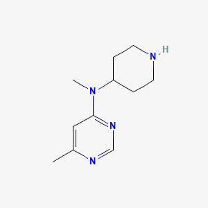 molecular formula C11H18N4 B1530768 N,6-dimethyl-N-(piperidin-4-yl)pyrimidin-4-amine CAS No. 1553946-59-0