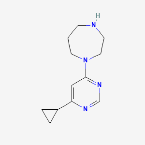 molecular formula C12H18N4 B1530769 1-(6-Cyclopropylpyrimidin-4-yl)-1,4-diazepane CAS No. 1707566-42-4