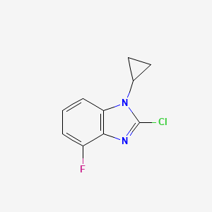 molecular formula C10H8ClFN2 B1530770 2-Chloro-1-cyclopropyl-4-fluoro-1H-benzo[d]imidazole CAS No. 1545213-54-4